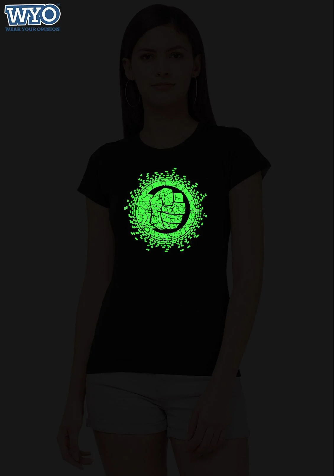 Hulk Wrist Glow Women T-Shirt