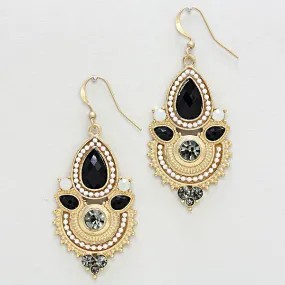 iLLASPARKZ Teardrop Crystal Floral Dangle Earrings