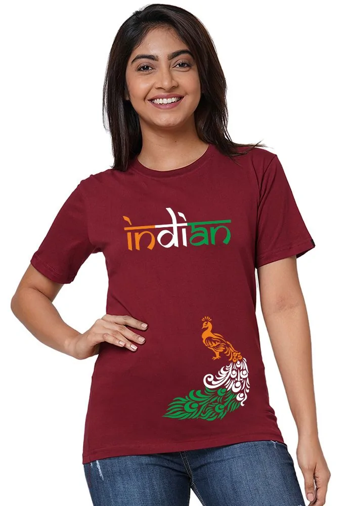 Indian Peacock Women T-Shirt