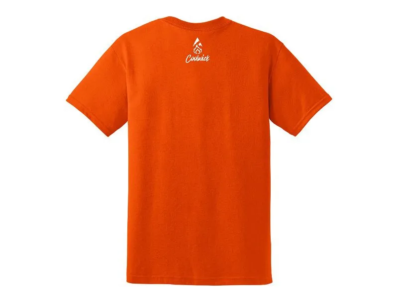 Jacqueline Evans CoolWick Bowling 50/50 T-Shirt Orange White