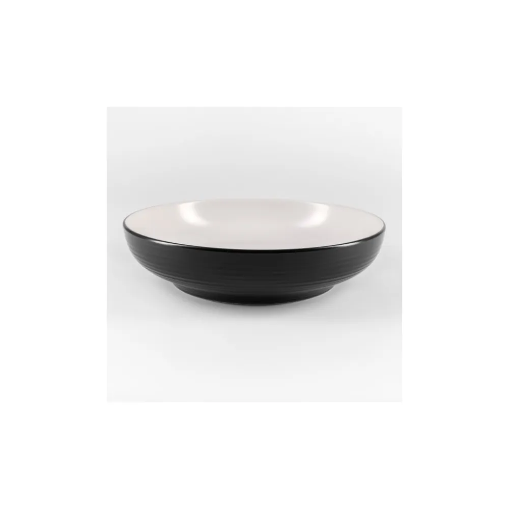 Jan-000077 Jan Blancnoir Black/Cream Pasta Bowl