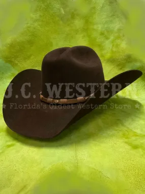 Justin JF0657TOWN-CHO 6x Townes Western Felt Hat Chocolate