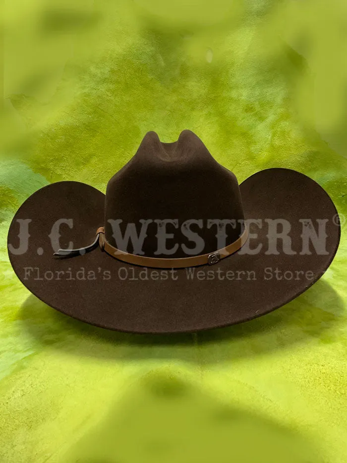 Justin JF0657TOWN-CHO 6x Townes Western Felt Hat Chocolate