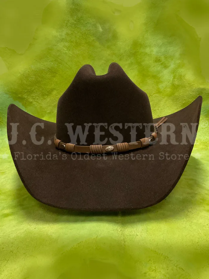 Justin JF0657TOWN-CHO 6x Townes Western Felt Hat Chocolate