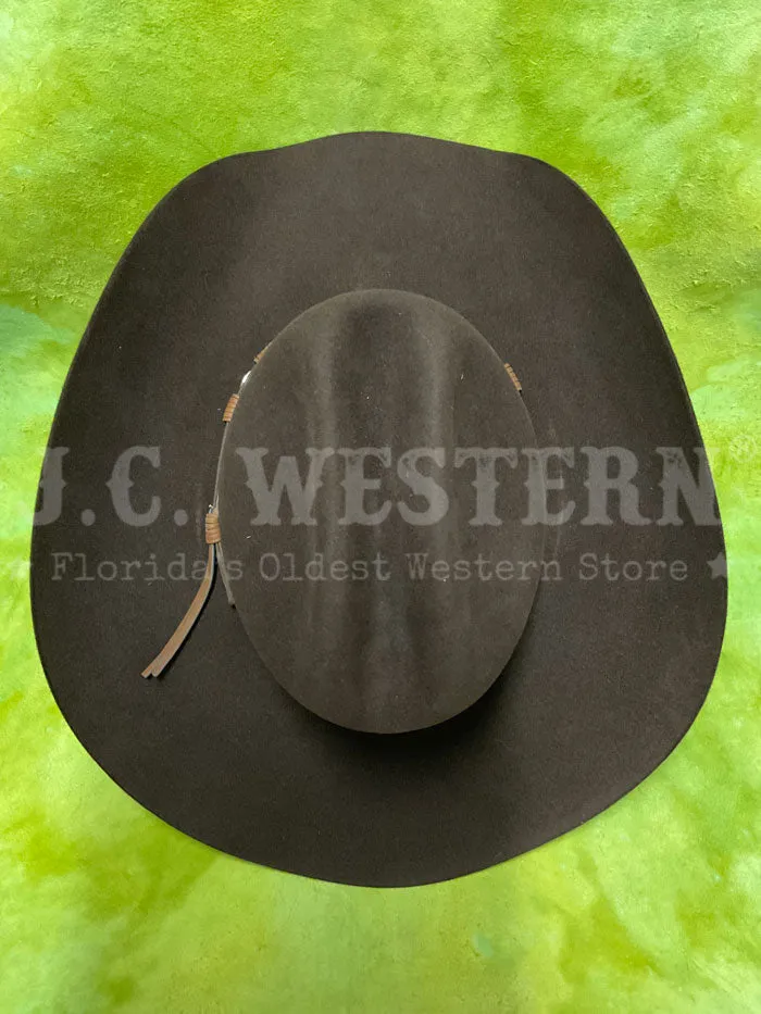 Justin JF0657TOWN-CHO 6x Townes Western Felt Hat Chocolate