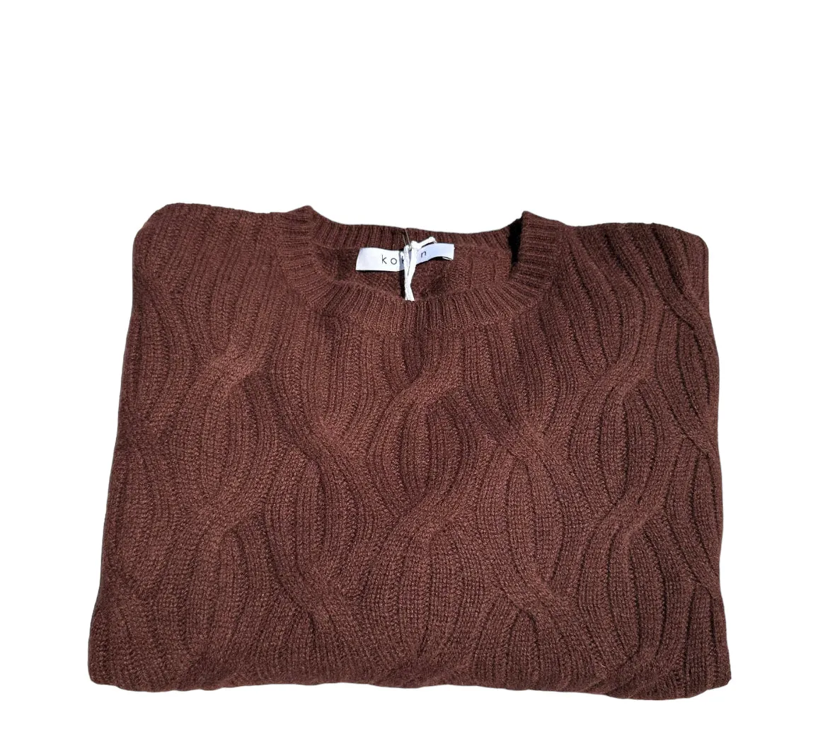 Kokun Braided Cable Crewneck Top