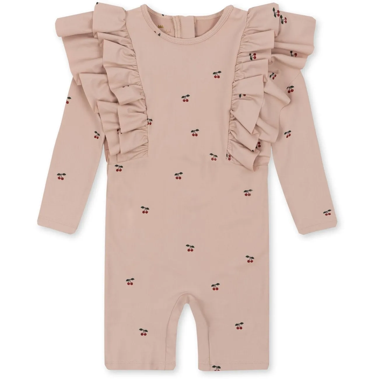 Konges Sljd Manuca Frill Swim Onesie Cherry Blush