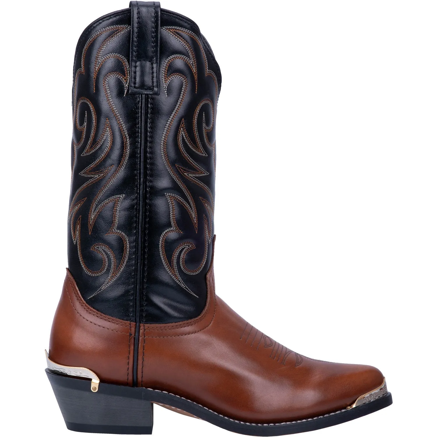 Laredo Mens Nashville Cowboy Boots Leather Peanut/Black