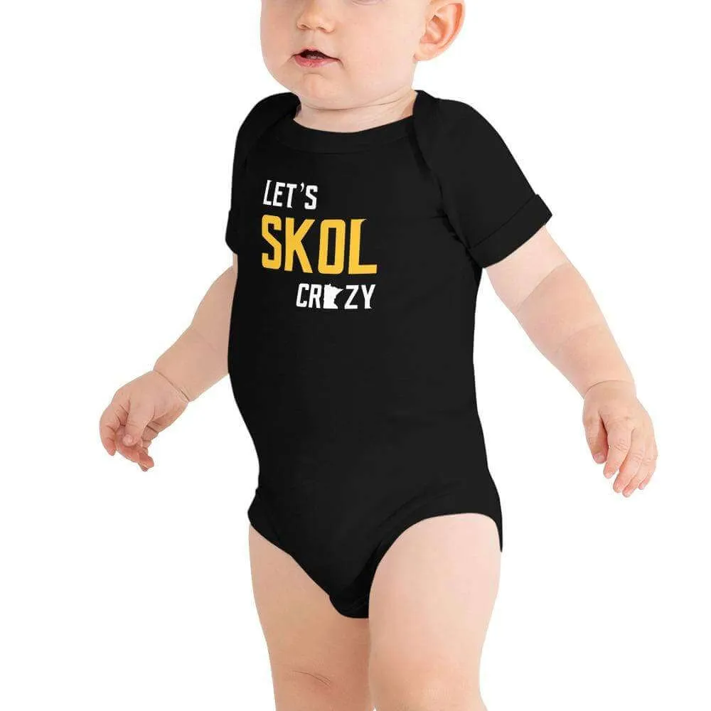 Let's Skol Crazy Minnesota Vikings Football Fan Skol Toddler Baby Onesie