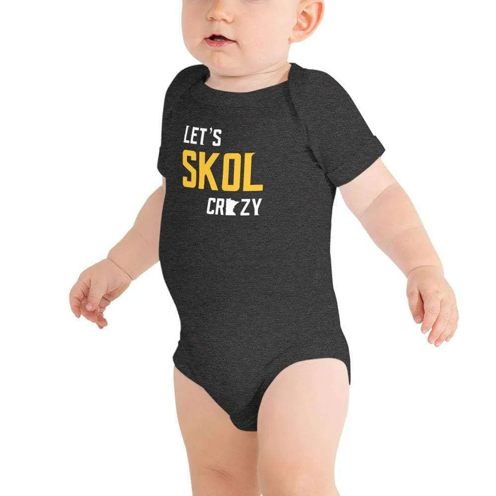 Let's Skol Crazy Minnesota Vikings Football Fan Skol Toddler Baby Onesie