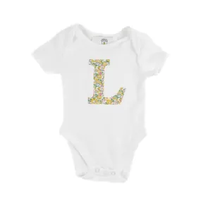 Liberty of London Personalized Short Sleeve Onesie - Betsy Ann Yellow