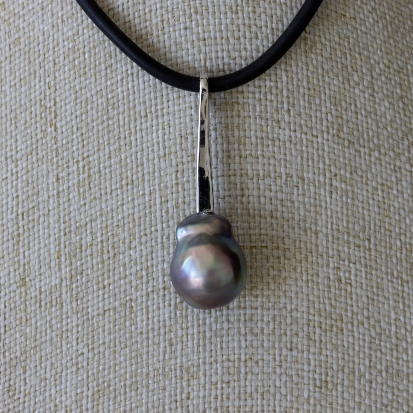 Longhi 14K White Gold Pendant with Cortez Pearl