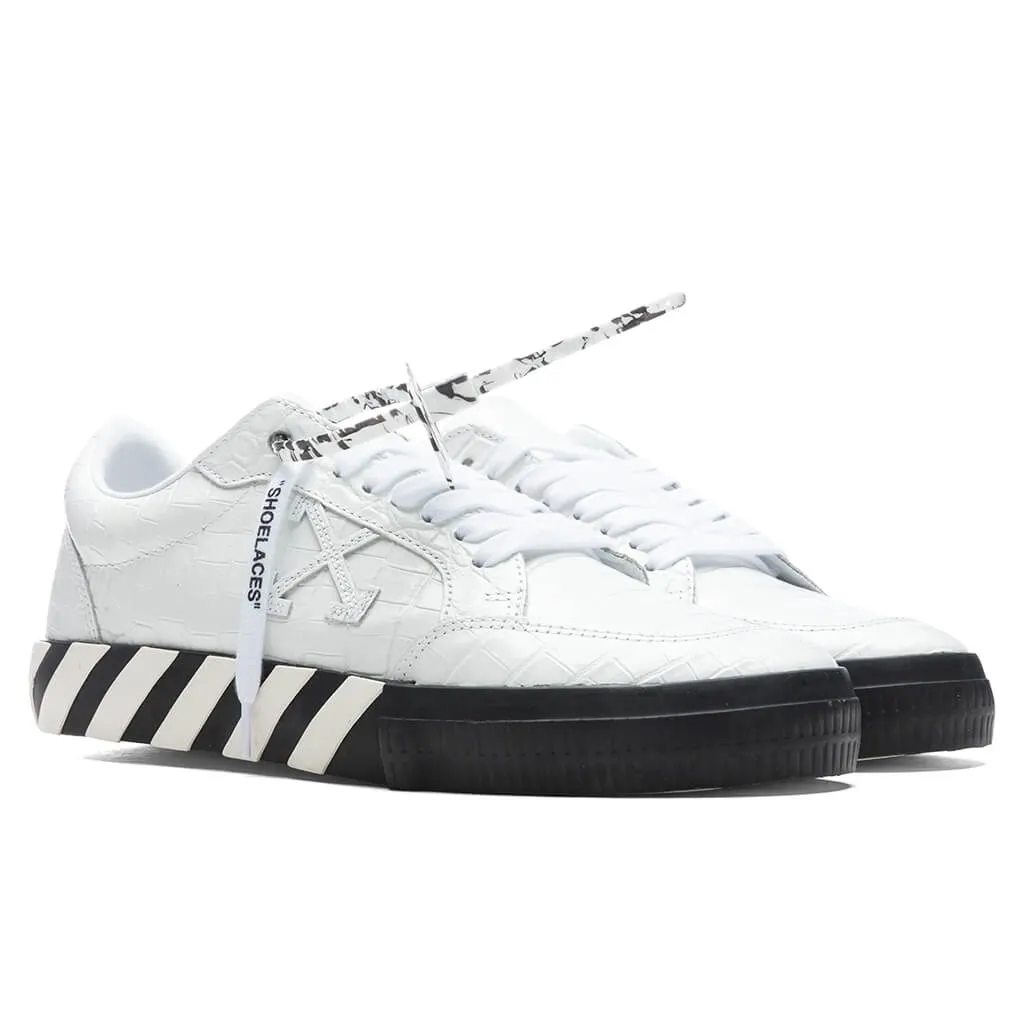 Low Vulcanized Croco Leather - White/White