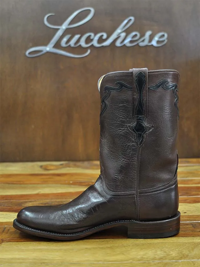 Lucchese L3555.RR Florence Buffalo Roper Boot Whiskey Burnished