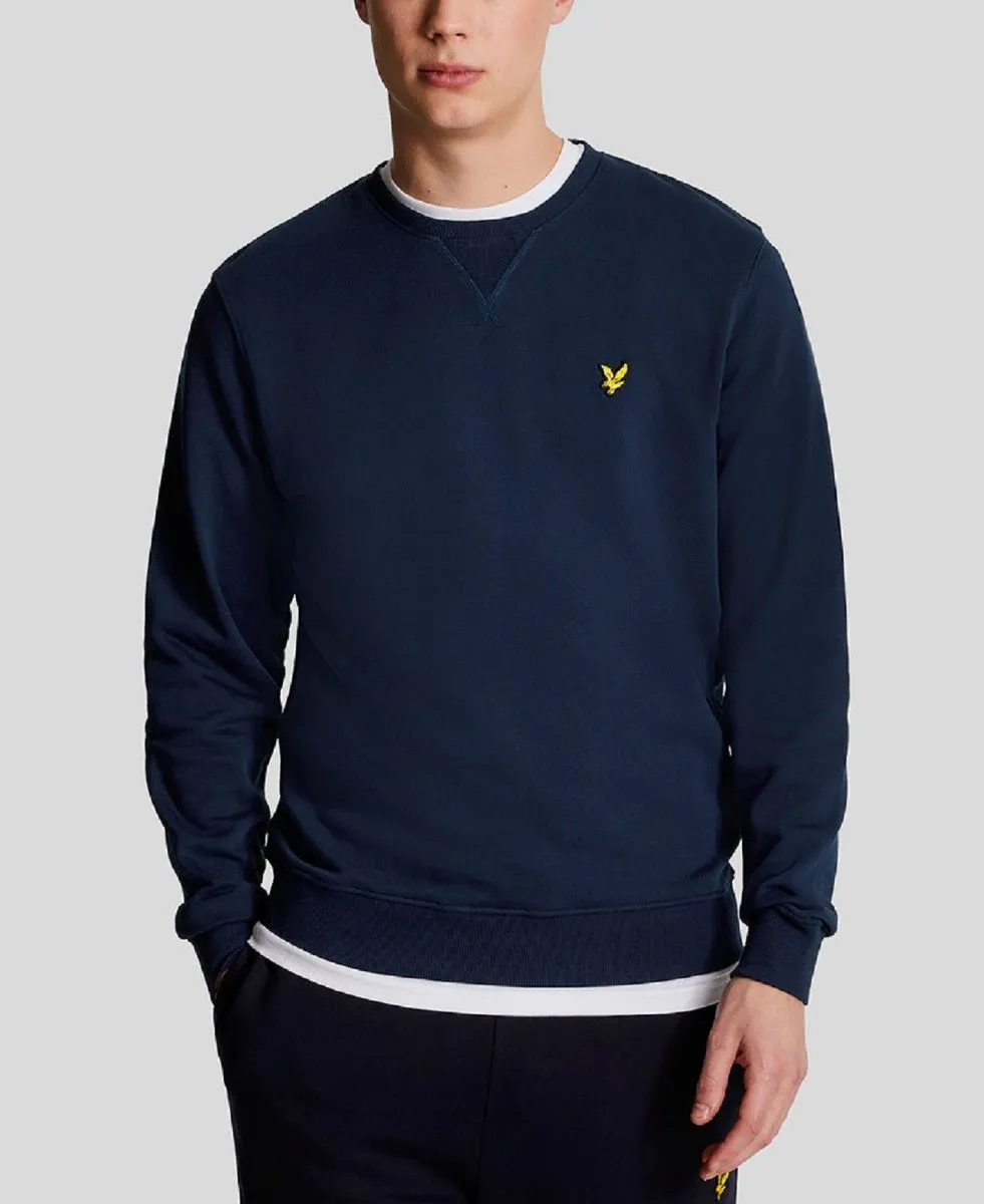 Lyle & Scott Crew Neck Casual Sweatshirt Jumper Navy