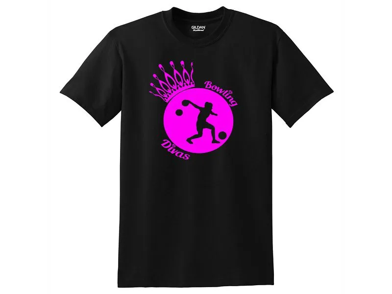 Madison Janack Women’s Bowling Diva’s CoolWick Black Pink T-Shirt