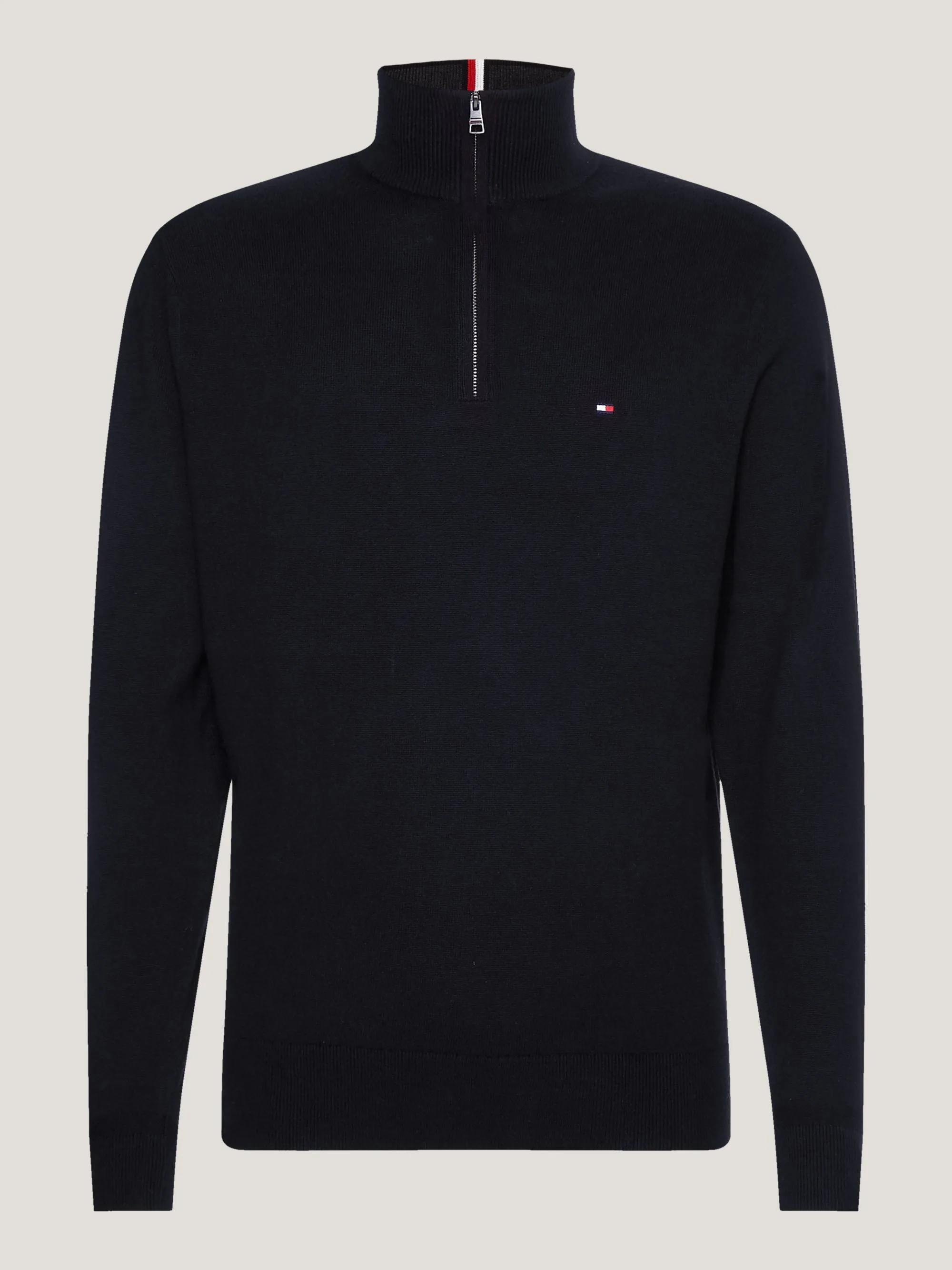 Maglia mezza zip nero - Tommy Hilfiger