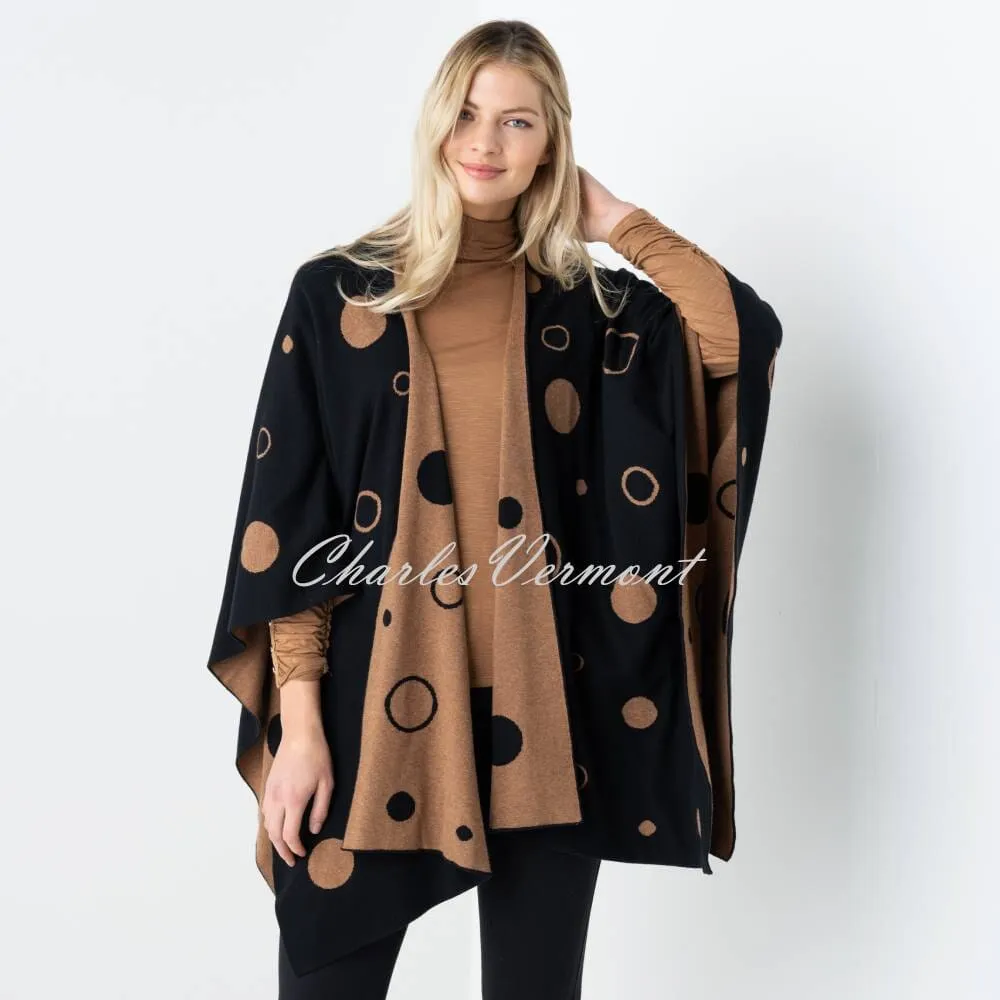 Marble Cape - Style 6777-130 (Camel / Black)