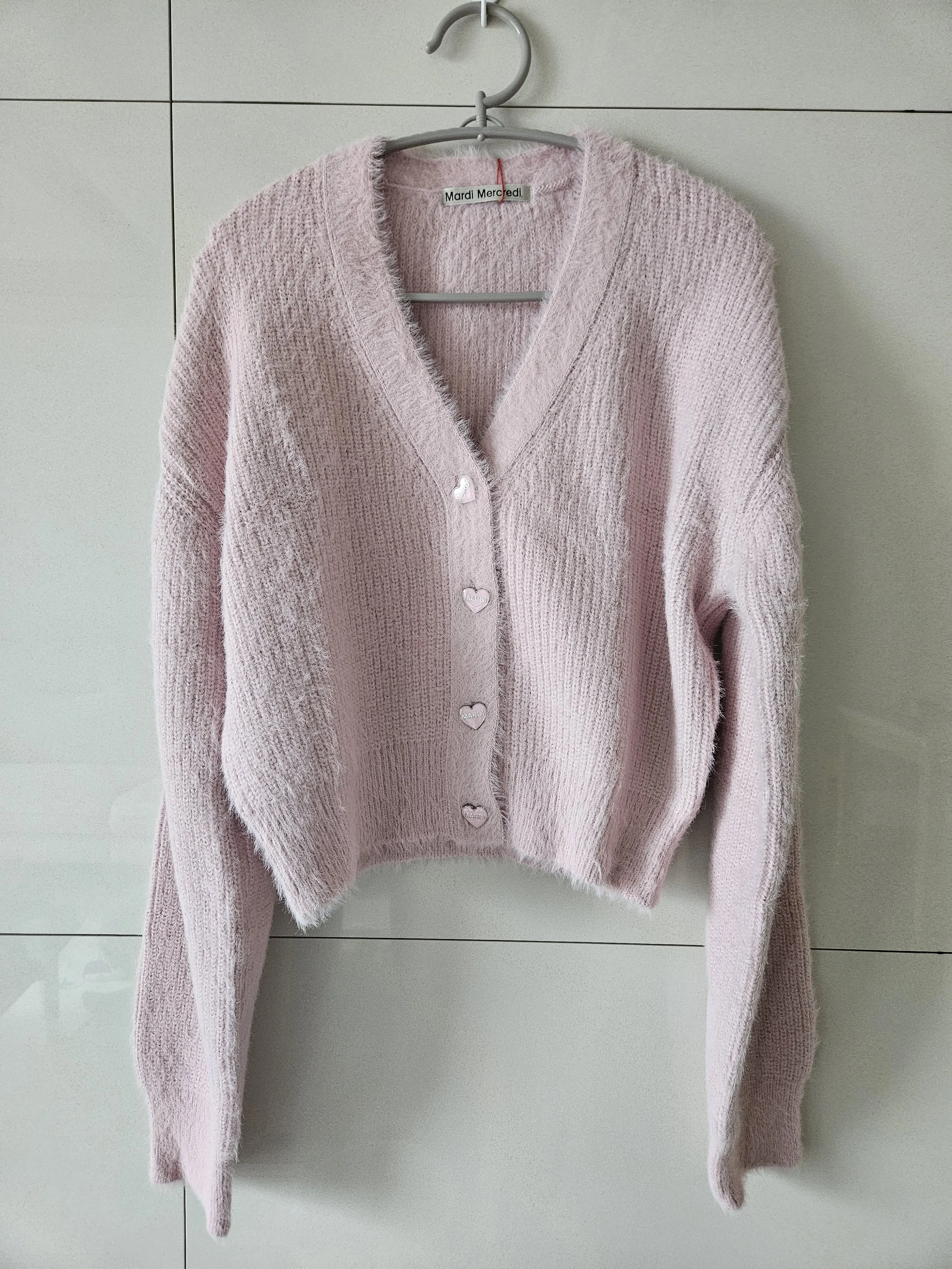 Mardi Mercredi  |Heart Casual Style Plain Cardigans