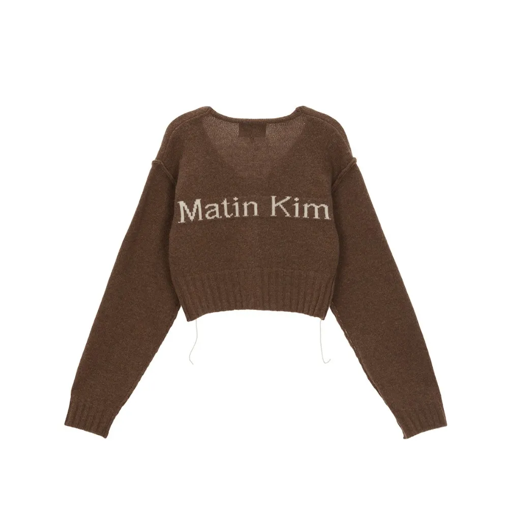 Matin Kim  |Casual Style Street Style Logo Cardigans