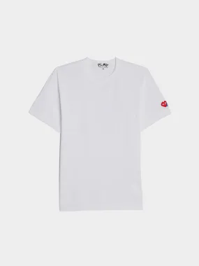 Men Double Heart T-Shirt, White