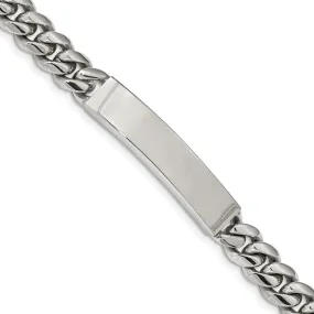 Men's 10mm Stainless Steel Miami Cuban Curb I.D. Bracelet, 8.25 Inch