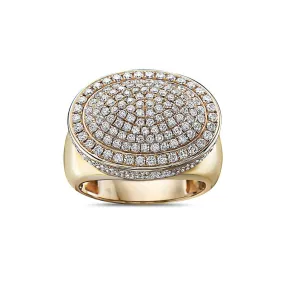 Men's 14K Yellow Gold Ring with 2.66 CT Diamonds