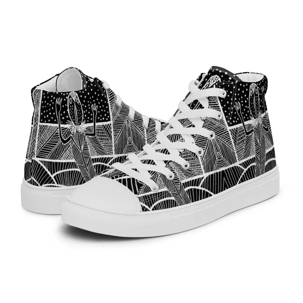 Men’s high top canvas shoes – Barton Springs Salamander