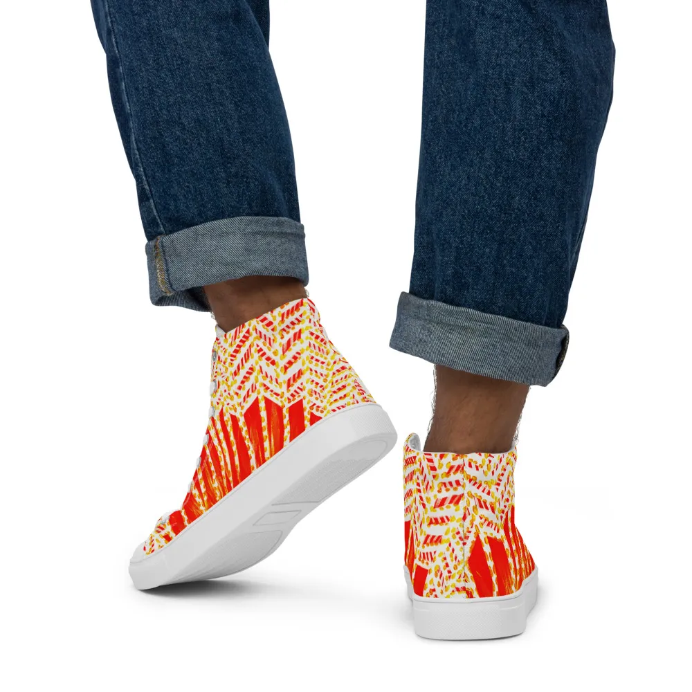 Men’s high top canvas shoes – The Power of Sunrise