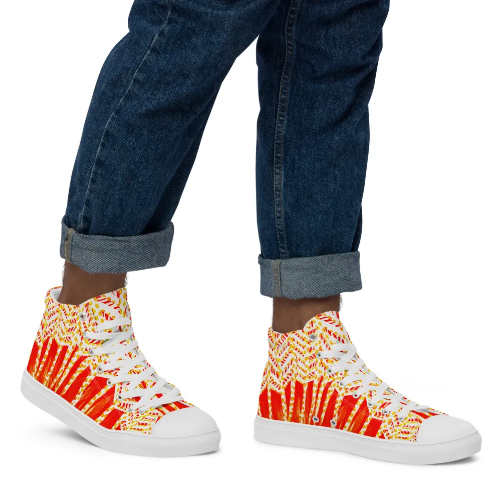 Men’s high top canvas shoes – The Power of Sunrise