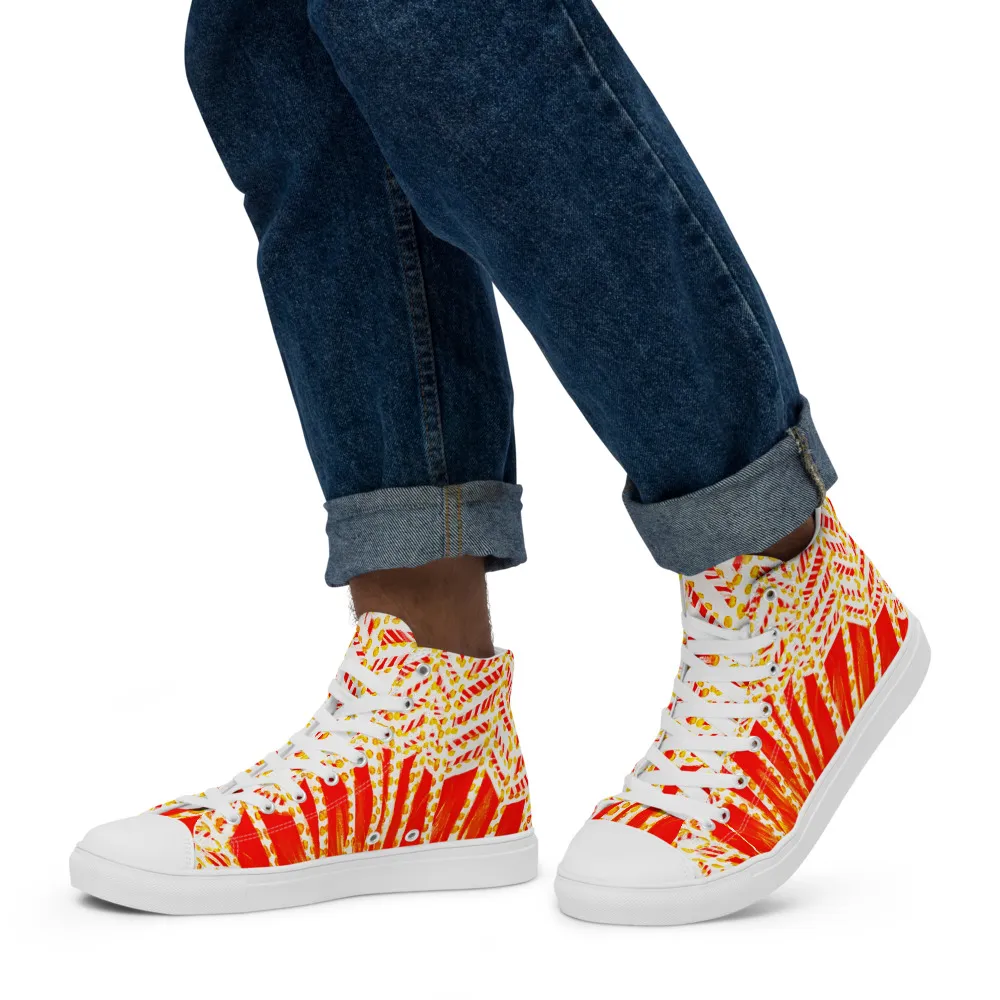 Men’s high top canvas shoes – The Power of Sunrise