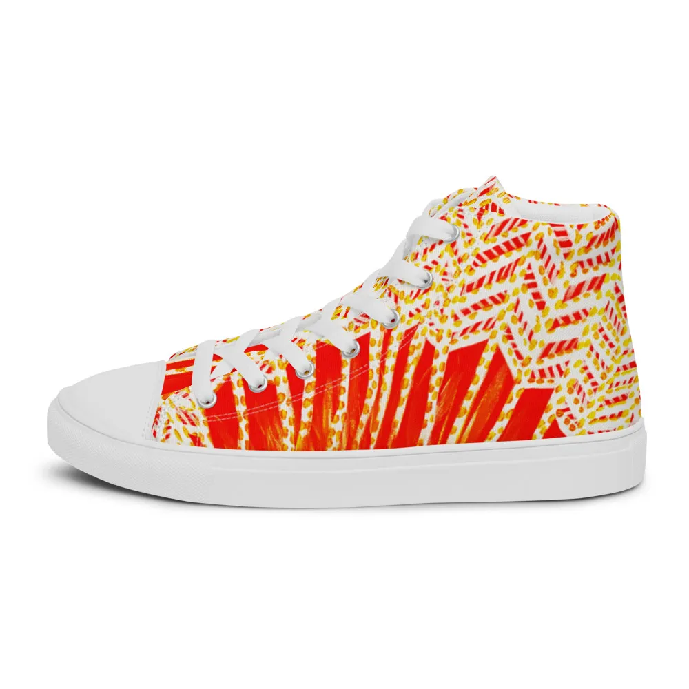 Men’s high top canvas shoes – The Power of Sunrise