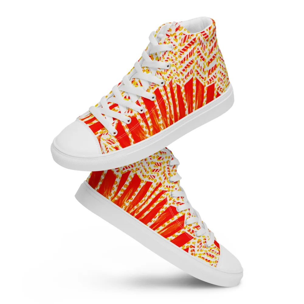 Men’s high top canvas shoes – The Power of Sunrise