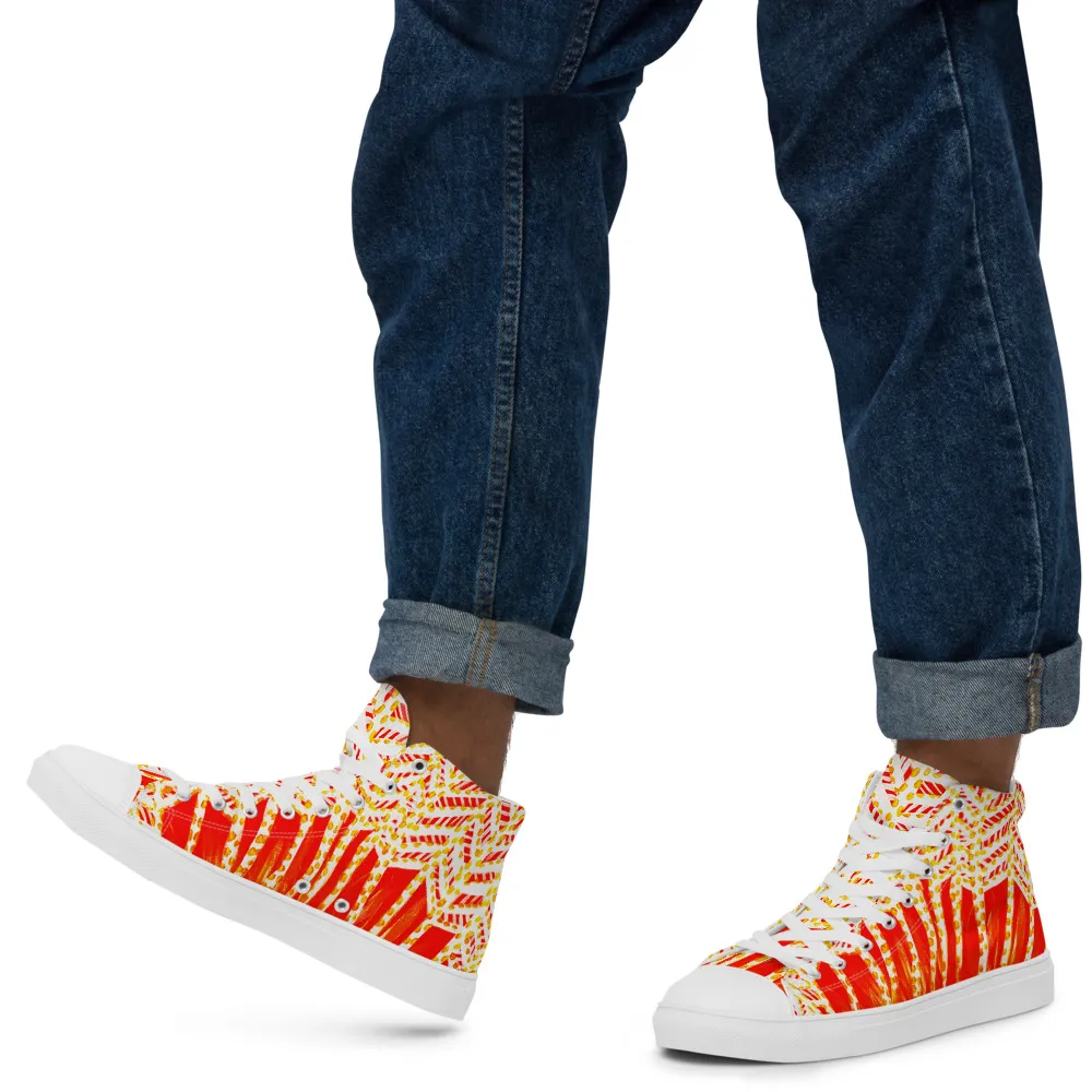 Men’s high top canvas shoes – The Power of Sunrise