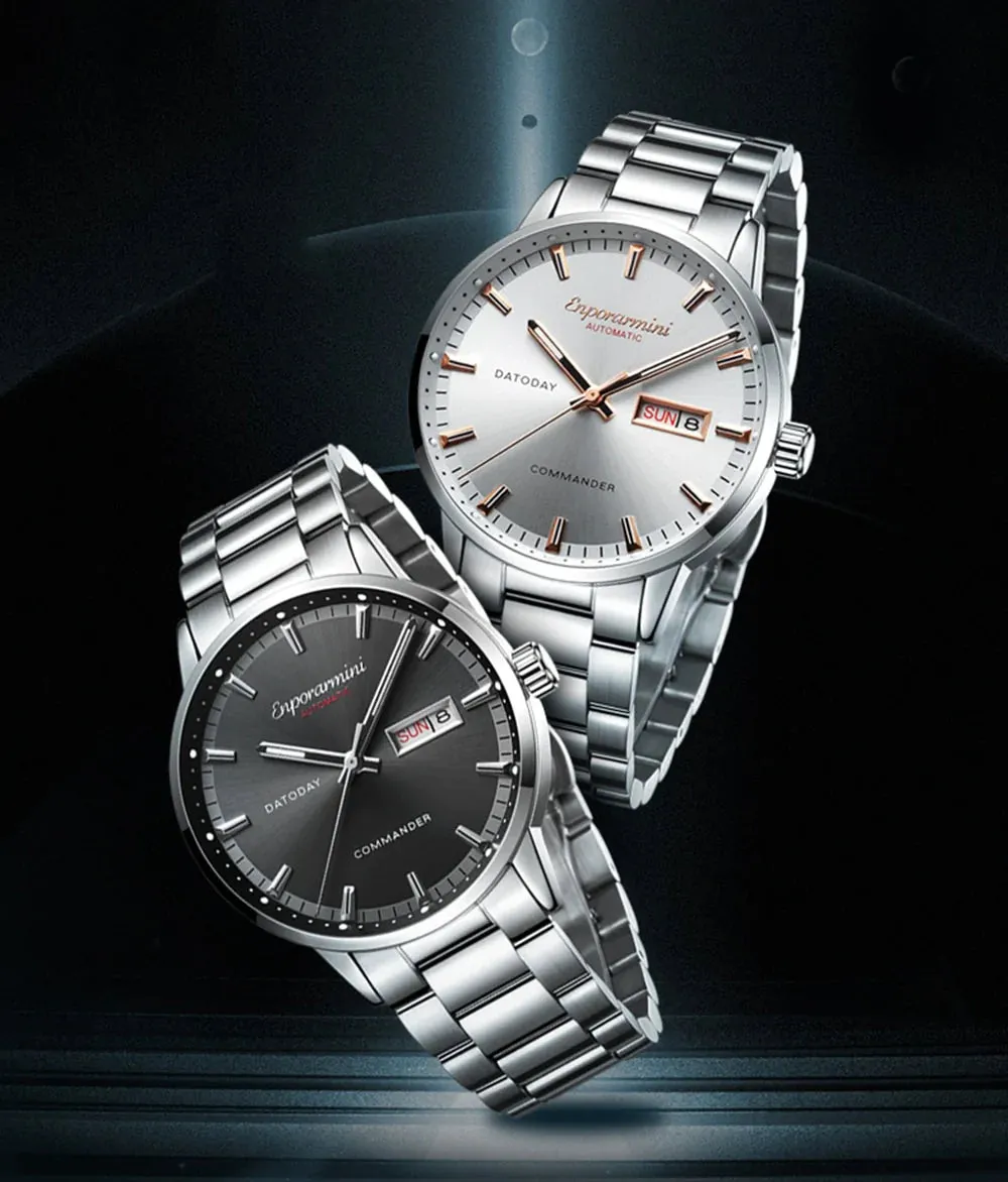 Men's Luxury Business Luminous Stainless Steel Automatic Wristwatches