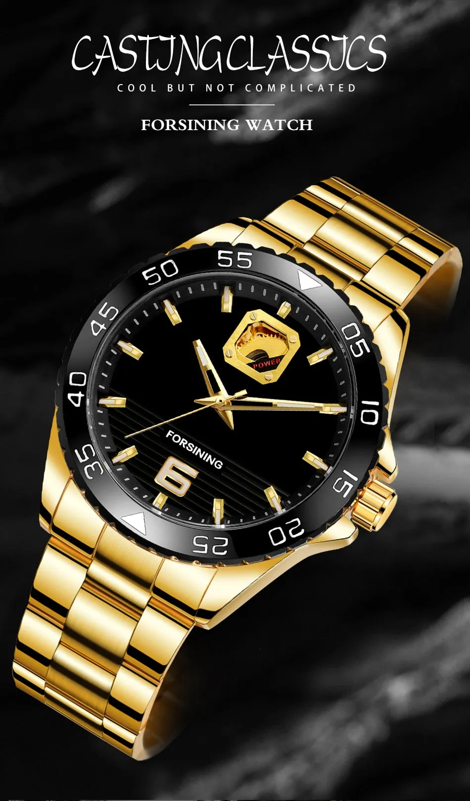 Men's Luxury Business Style Automatic Self-Wind Mechanical Wristwatch