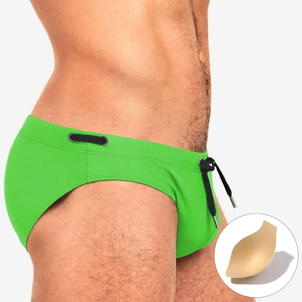 Men's Nylon Sexy Summer Low Waist Quick Dry Beach Surfing Swim Briefs