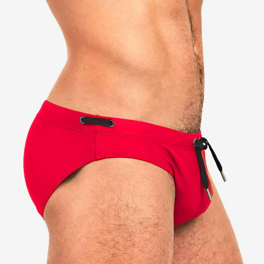 Men's Nylon Sexy Summer Low Waist Quick Dry Beach Surfing Swim Briefs