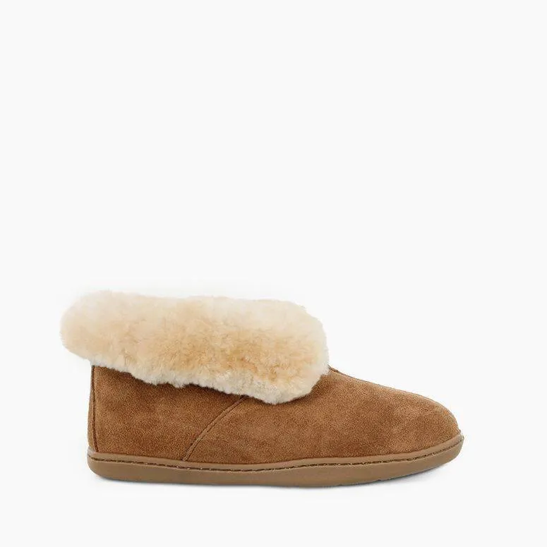  Men's Sheepskin Moccasin Ankle Boot in Tan  