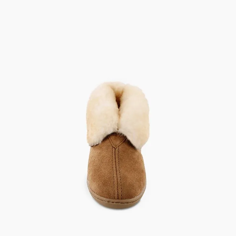  Men's Sheepskin Moccasin Ankle Boot in Tan  