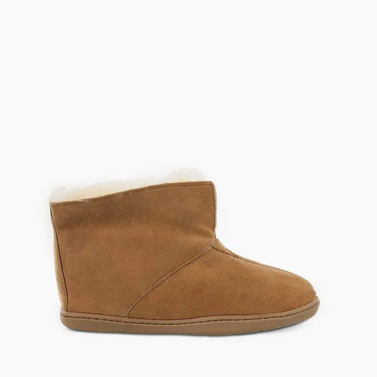  Men's Sheepskin Moccasin Ankle Boot in Tan  