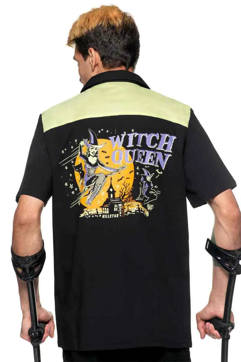 men's shirt KILLSTAR - Witch Queen - Bowling - Black - KSRA003741  -  Metal-shop