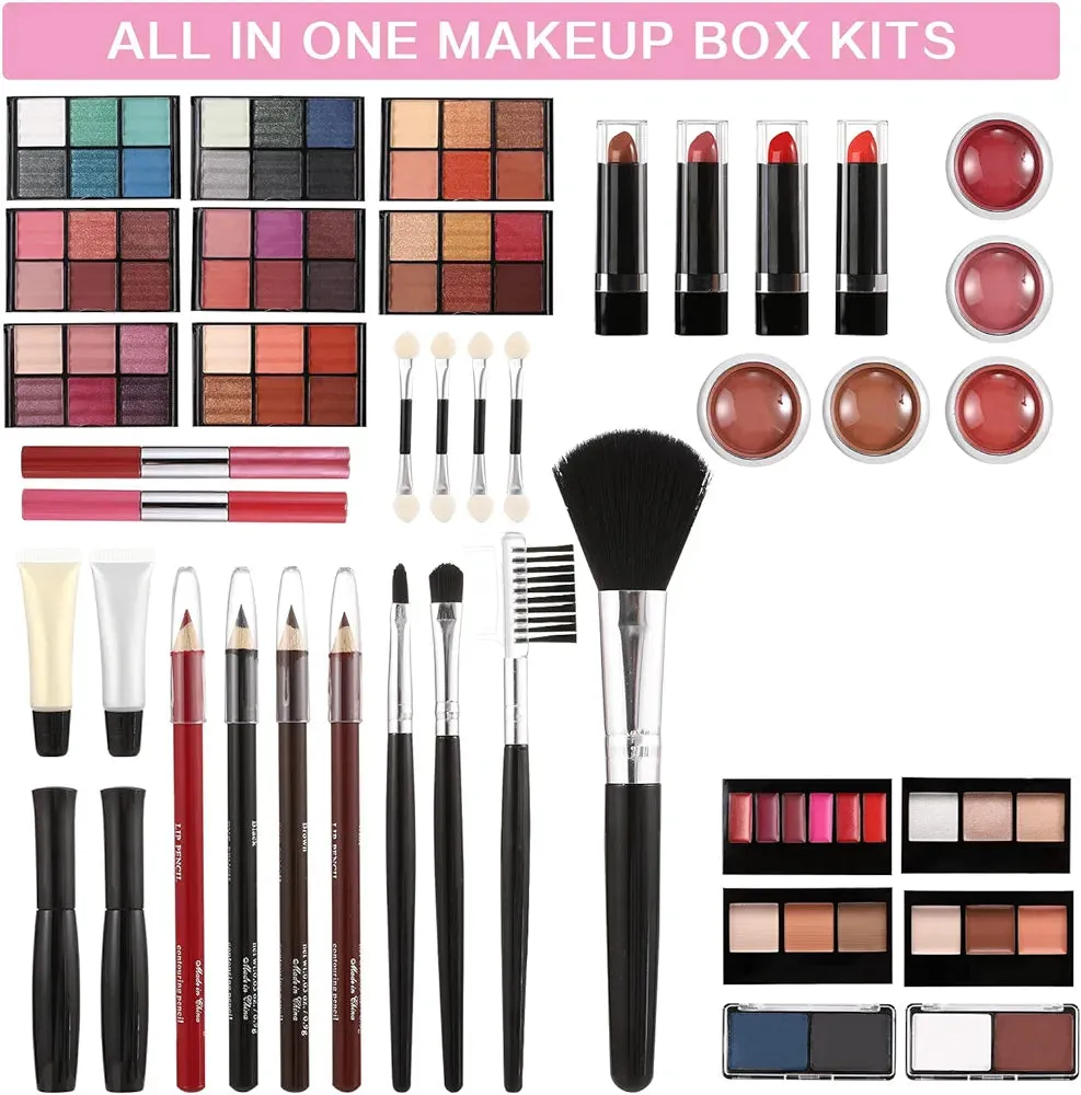 Miss Young MC1149 All in One Professional Makeup Kit for Women Full Kit Suitcase, Include Eyeshadow Palette, Lipstick Set, Conce