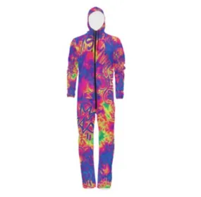 Neon Graffiti Mix Waterproof Hazmat Suit Onesie Jumpsuit (Tall Fit) *Ready To Ship**USA Only*