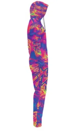 Neon Graffiti Mix Waterproof Hazmat Suit Onesie Jumpsuit (Tall Fit) *Ready To Ship**USA Only*