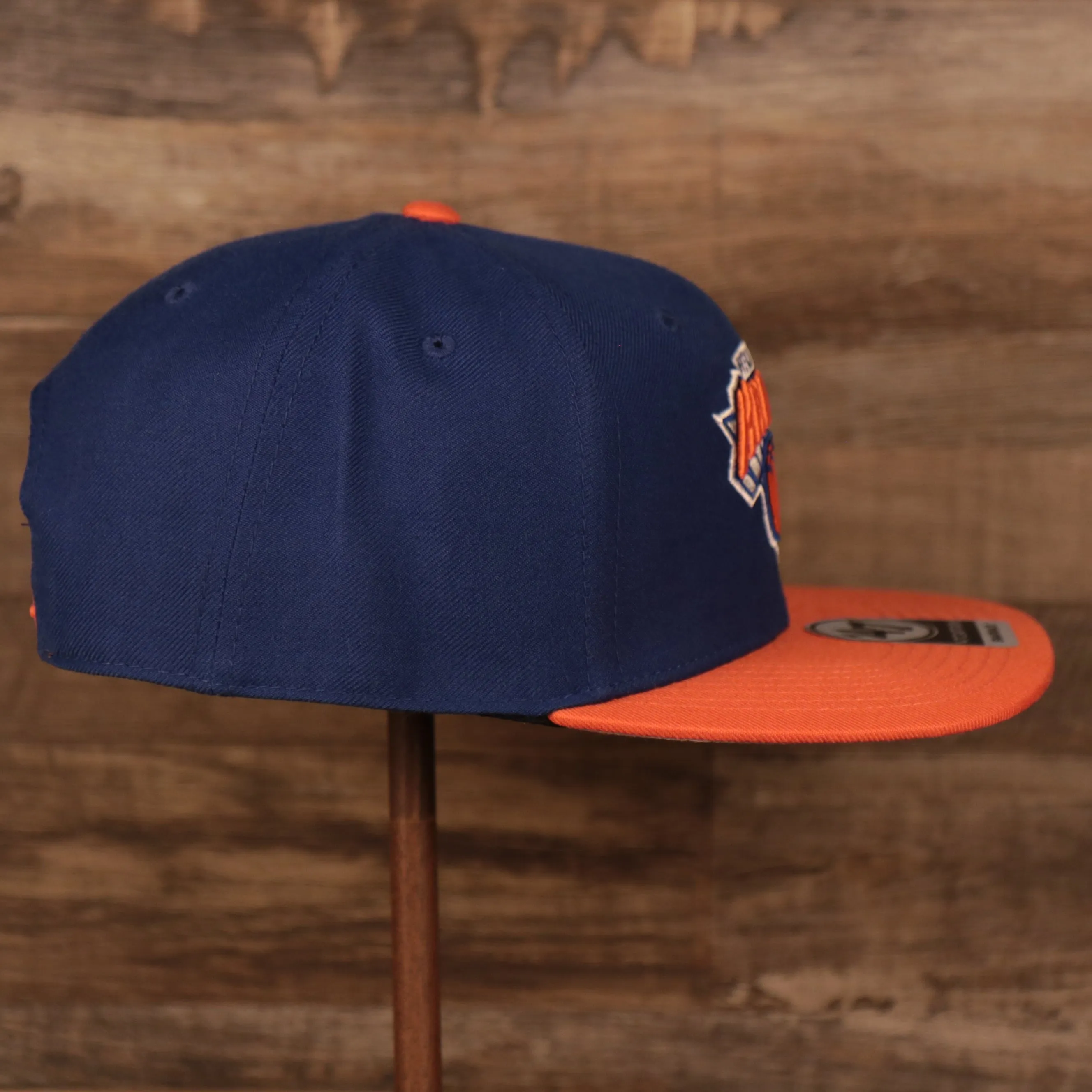 New York Knicks Royal Blue and Orange Adjustable Grey Bottom Snapback Hat