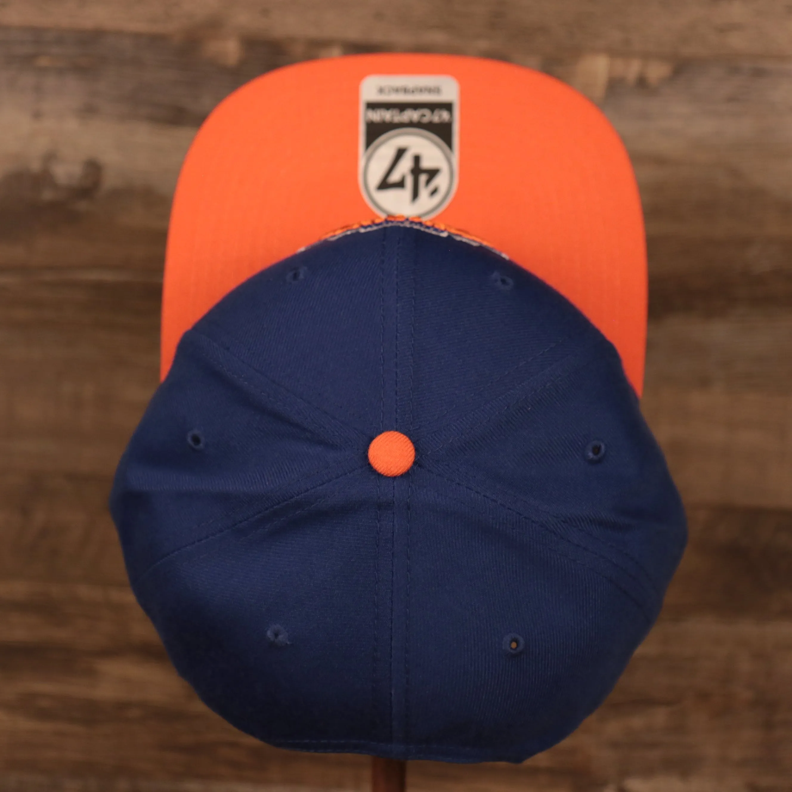 New York Knicks Royal Blue and Orange Adjustable Grey Bottom Snapback Hat