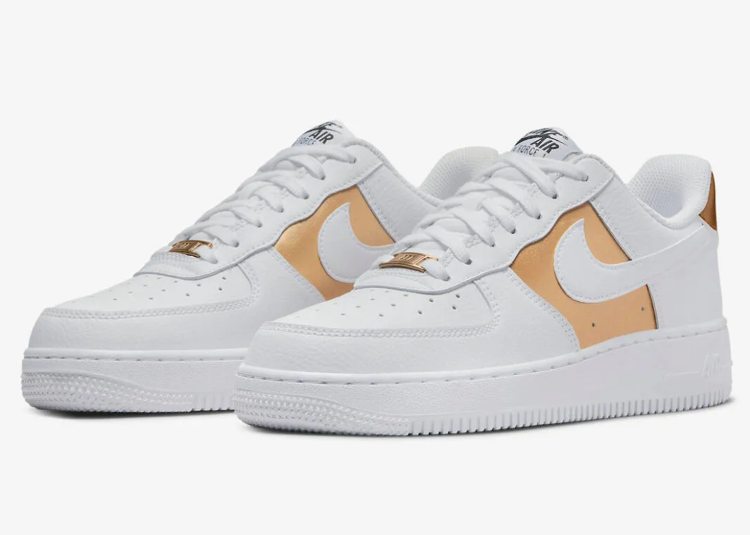 Nike Air Force 1 Low White Bronze Metallic Gold DD8959-105