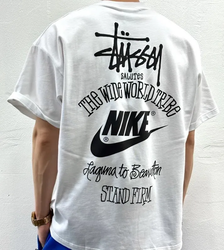 Nike  |Unisex Street Style Cotton Short Sleeves Logo Skater Style