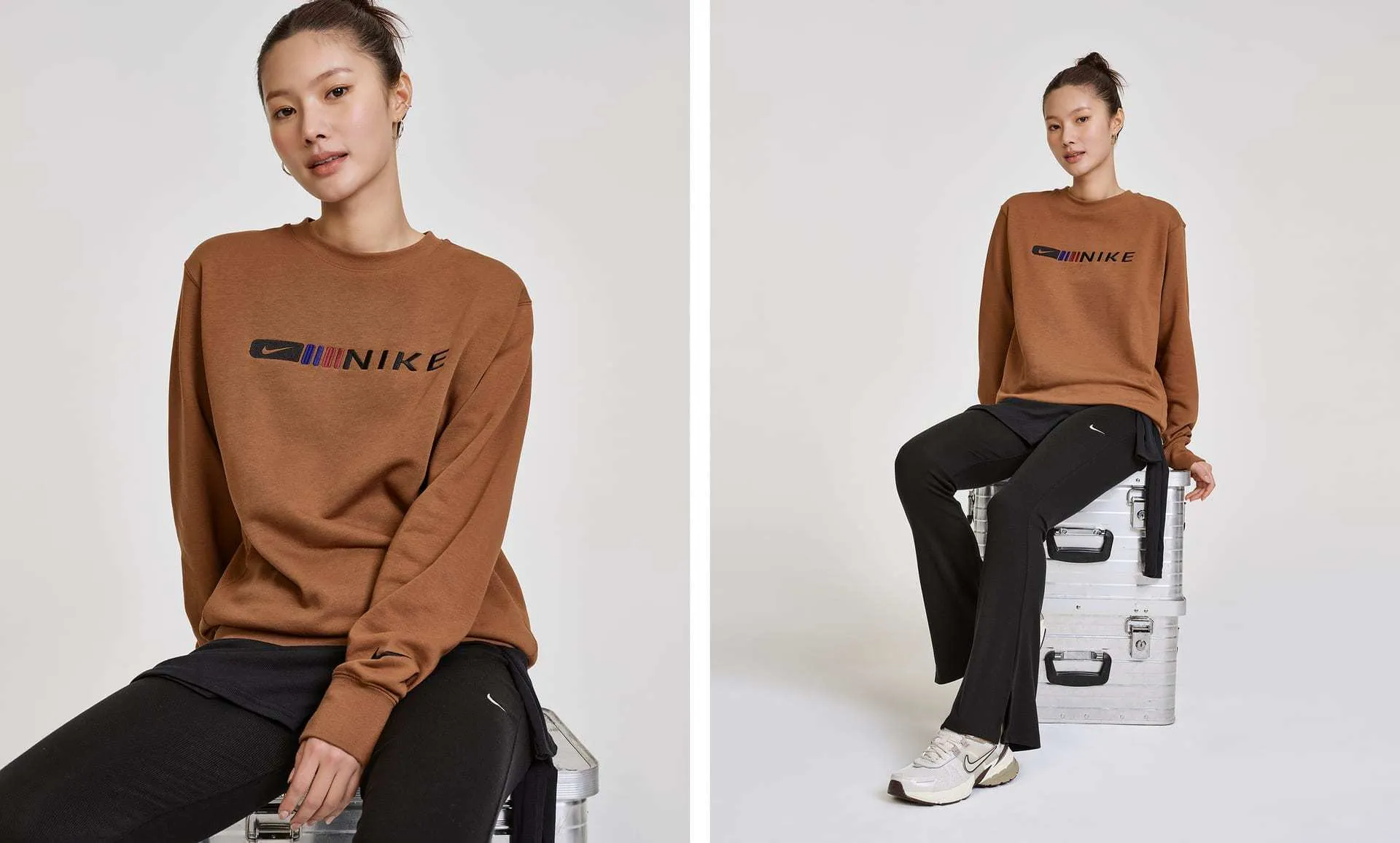 Nike  |Unisex Street Style Plain Logo Sweatshirts